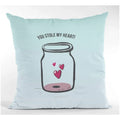 Cushion Cover You Stolen My Heart Love Jar - Personalised Gift