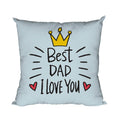 Best Dad I Love You Velvet Cushion Cover 12x12 Inches