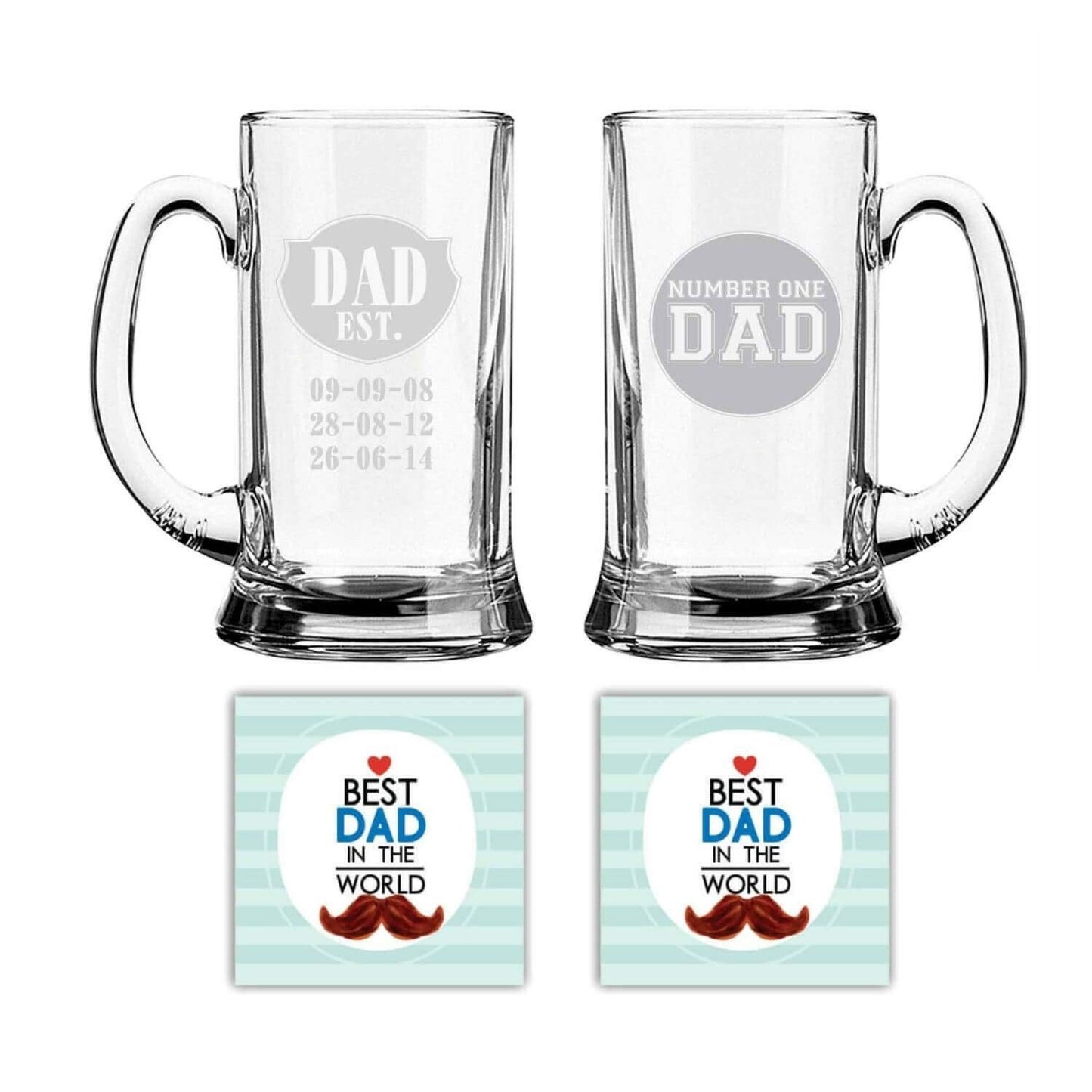 Number One dad & Dadest Beer Mug