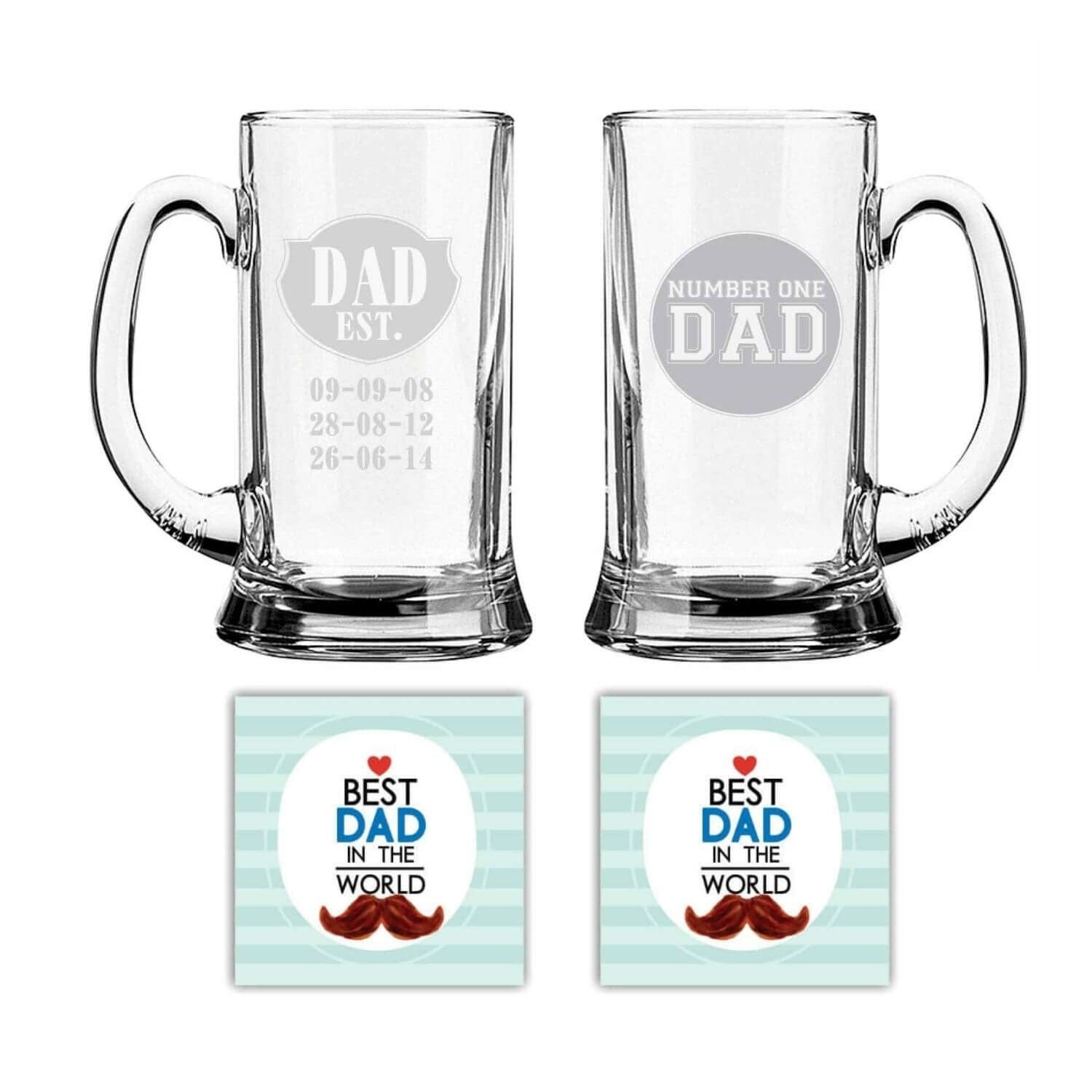 Number One dad & Dadest Beer Mug