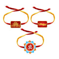 Silent Caring Bhai, Bhaiya & Omkar Kids Rakhi Combo Set of 3