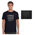 Funny Brother Birthday Combo - I Smile I Laugh T-Shirt & Wallet