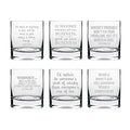 Engraved Whiskey Glass Set of 6 - 325ml Clear Personalised