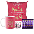 Mom You Are Our World Mug & Cushion Combo with Dairy Milk