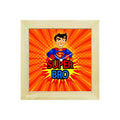 Super Bro Framed Wall Clock - 8x8 Inches Rakhi Gift