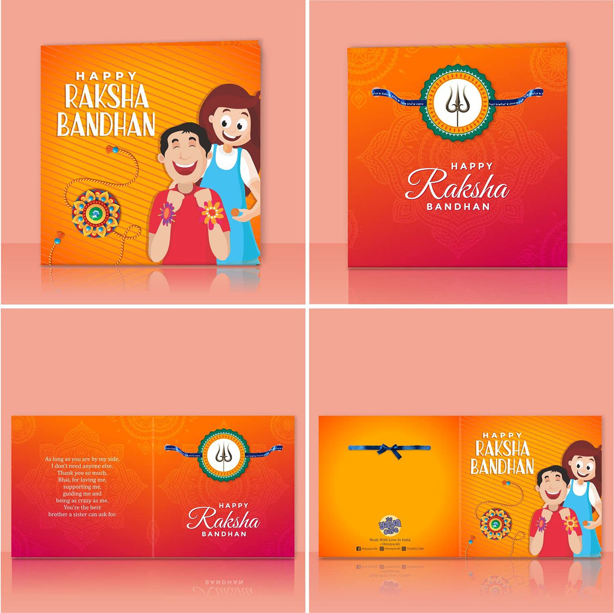 TheYayaCafe Raksha Bandhan Rakhi for Brother Shiva Trisul Printed Cute Bracelet Multicolor, Rakhi Gifts for Bhai, Bhaia, Brother from Sister for Rakhi, Raksha Bandhan, Bhai Dooj, Sibling Day