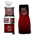 Sister Gift Hamper Set of 6 - Apron, Mug, Cushion, Mousepad, Coaster