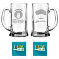 Kebabi Nawaabi Hindi Engraved Beer Mugs with Coaster