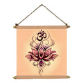 Blissful Om Canvas Wall Painting Scroll - 12 x 12 inches