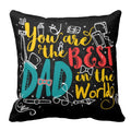 Best Dad in the World Velvet Cushion Cover 12x12 - Birthday Gift