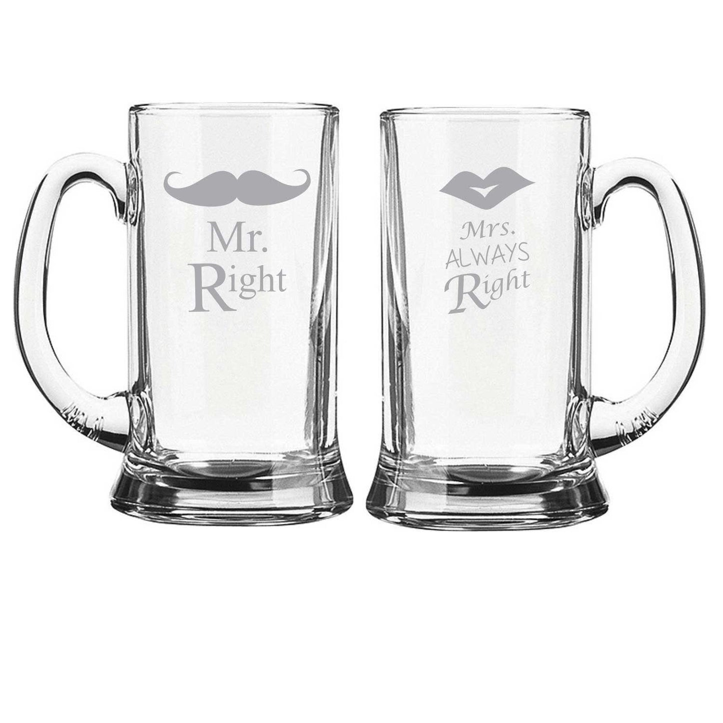 Mr Right Mrs Right Beer Mug