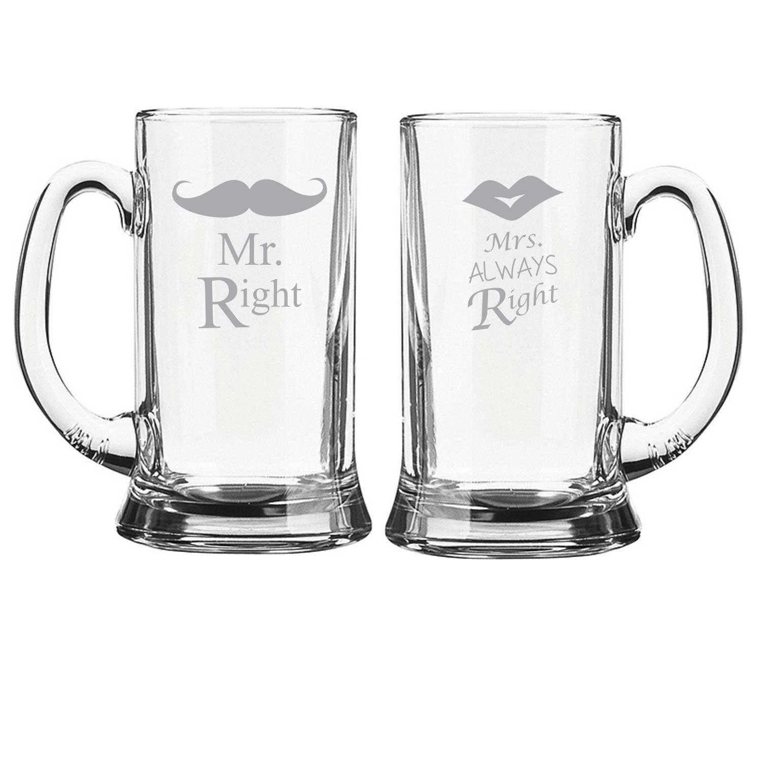 Mr Right Mrs Right Beer Mug