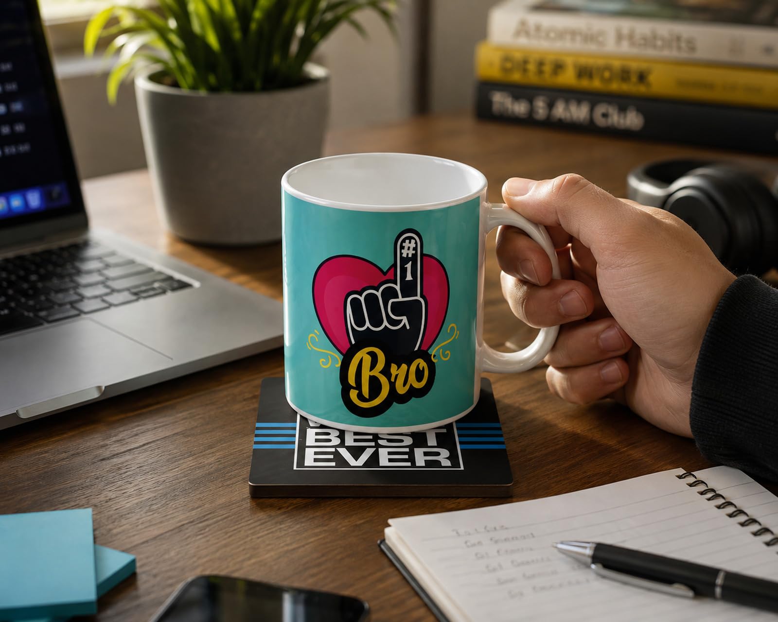 No 1 Bro coaster and keychain