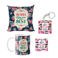 Mother's Day Gift Hamper Set of 4, Mug Coaster Keychain Cushion