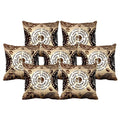 Coffee Beans Cushion Cover Set of 7 - 24x24 Inch Brown
