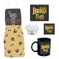Hero Dad Hamper Set of 5 - Apron, Chef Hat, Mug, Coaster & Mousepad