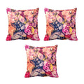 Floral Flowers Cushion Cover Set of 3, 20x20 inches