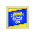 Super Hero Brother Framed Wall Clock - 15x15 Inches