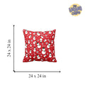 Christmas Cushion Cover - Merry Xmas Snowman, 24x24