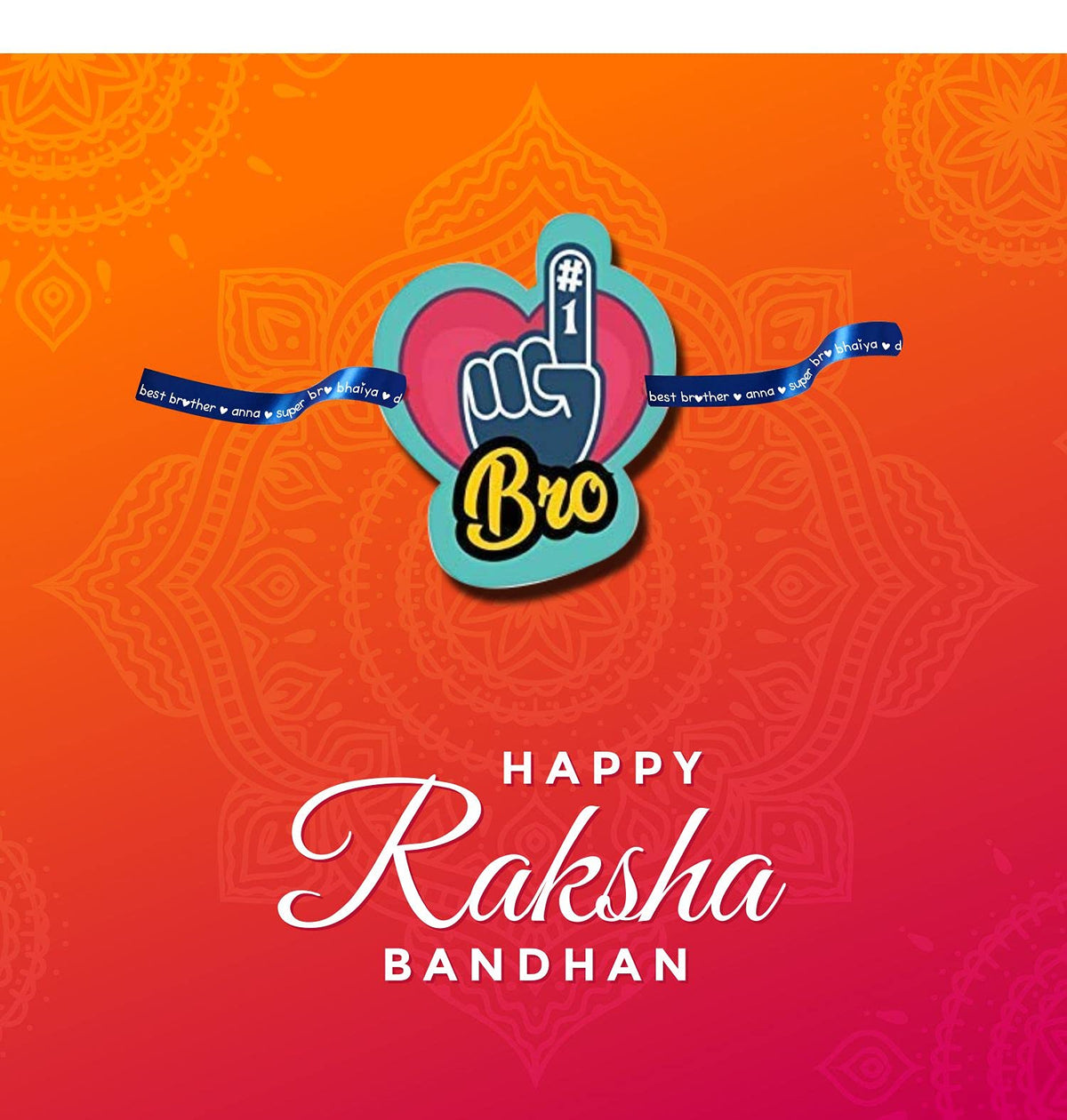 No.1 Bro Kids Rakhi for Little Brother