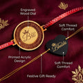 King Bro & Queen Bhabhi Wooden Rakhi Combo Pack of 2