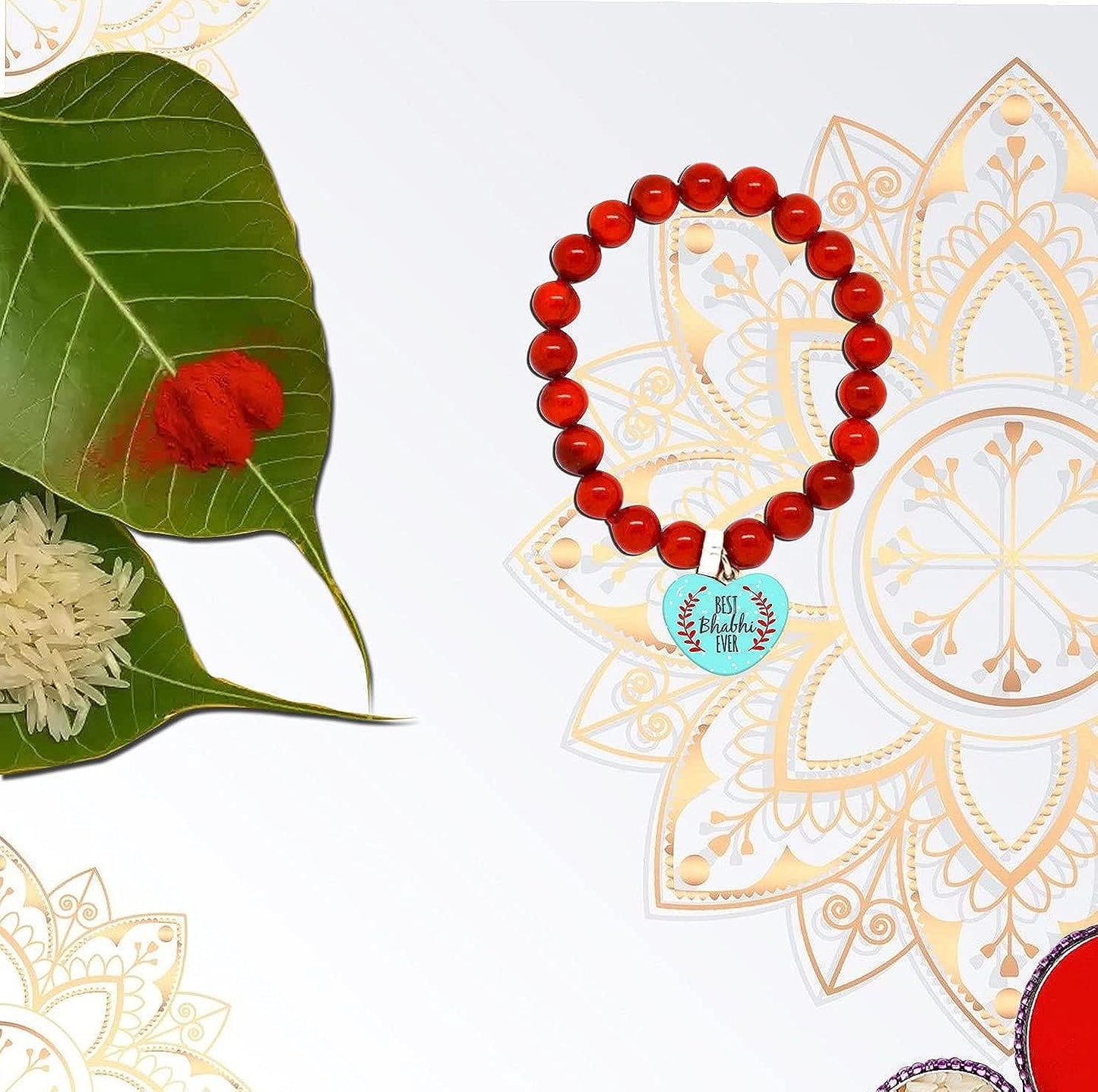 TheYaYaCafe Raksha Bandhan Gifts for Sister-in-law Bhabhi You are The Best Printed Lumba Beads Rakhi Bracelet