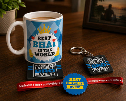 Best Bhai In The World ceramic mug detail