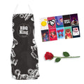 Kitchen Apron Gift Combo for Husband with Rose & Cards