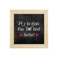 Best Sister Canvas Wall Clock 6x6 - Birthday & Rakhi Gift