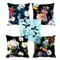 Floral Cushion Covers Set of 5, 12x12 inches - Multicolour Throw Pillows