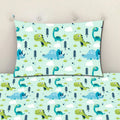 Cute Dinosaur Be Brave Printed Velvet Kids Bedsheet, King Size Bedding