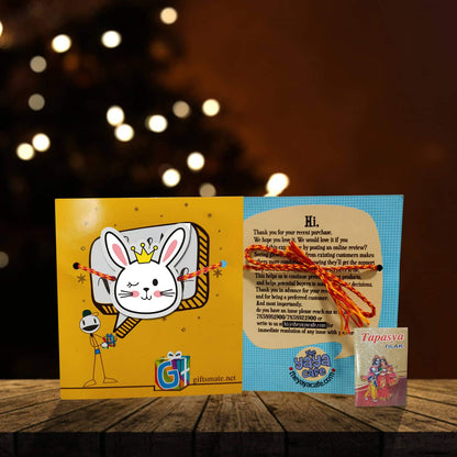 TheYaYaCafe Rakhi for Brother Combo Set of 2 Printed Cute Little Bro Cat Rakhi, Raksha Bandhan Gift for Bhai, Bhaiya from Sister, Kids and Adults, 1.5 Inch Acrylic Dial