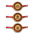 Moustache, Awesome & Gabru Brother Engraved Rakhi Combo of 3