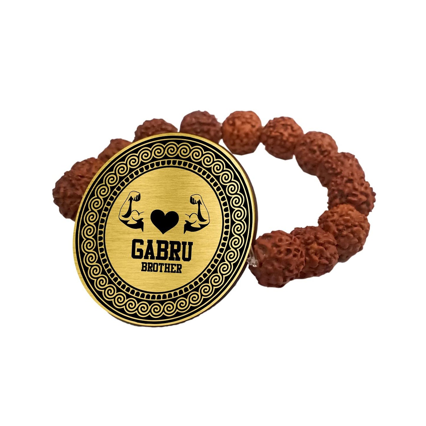TheYaYaCafe Raksha Bandhan Gifts Gabru Brother Engraved Rudraksha Bracelet for Brother