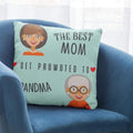 Promoted to Grandma Cushion Cover - Mother's Day Gift 16x16 Inches