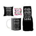 Mom Gift Combo - Cushion Cover, Mug, Coaster & Apron Set