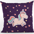 Magic Unicorn Personalised Velvet Cushion with Filler, 12x12