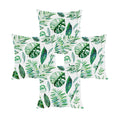 Cushion Covers Set of 4 Charming Leaf Floral Print 12x12, Multicolour