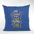 Personalised Velvet Cushion with Filler - My Favourite Place, 12x12