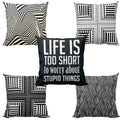 Floral Flowers Cushion Covers Set of 5, 24x24 in - Elegant Decor