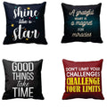 Challenge Your Limit Motivational Cushion Cover Set of 4, 12x12
