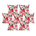 Floral Cushion Covers Set of 7 - Multicolor Printed Throw Pillows 20x20
