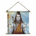 Divine Shiva Canvas Scroll Wall Painting Poster - 12x12 Inches