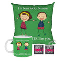 Born Lucky to Have a Sister Like You Combo - Mug, Coaster Set of 3