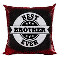 Sequins Cushion with Filler - Best Brother Ever 12x12 Inches