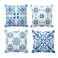 Indigo Cotton Cushion Covers for Sofa, Set of 4, 12x12