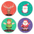 Merry Christmas Wooden Coasters, Set of Festive Drink Coasters