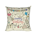Happy Birthday Cushion Cover for Sister - 16x16 inches