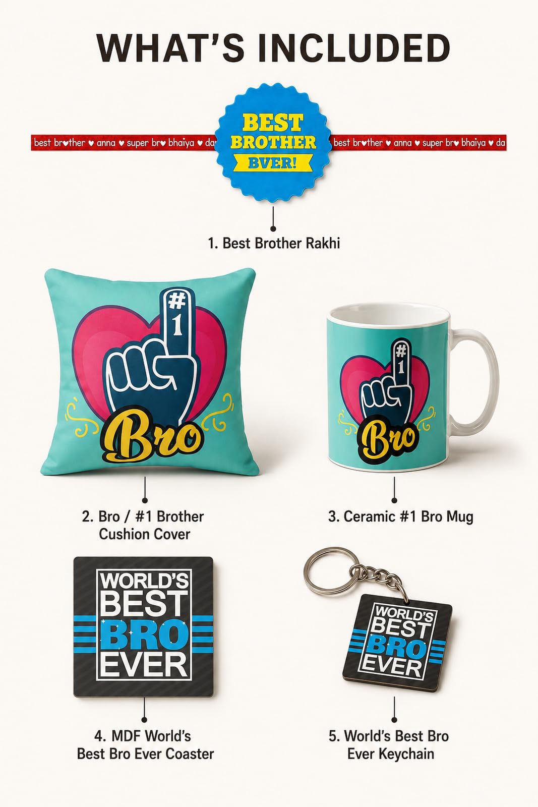 No 1 Bro cushion cover and mug
