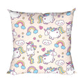 Cute Unicorns Cushion Cover - Personalised Birthday Gift